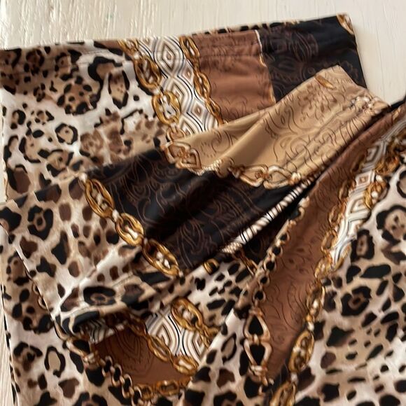 Medium Philosophy Republic pull on wide leg cheetah animal print flared pants - Picture 8 of 13